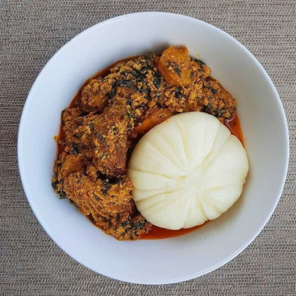 Poundo and Egusi soup