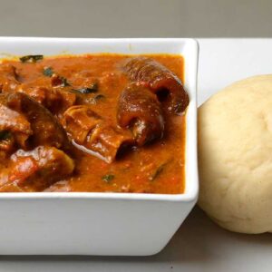 OGBONO SOUP WITH POUNDO