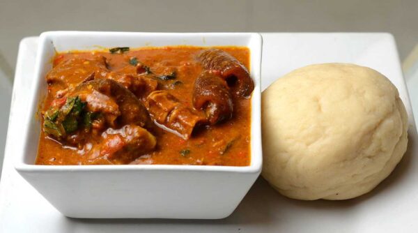 OGBONO SOUP WITH POUNDO
